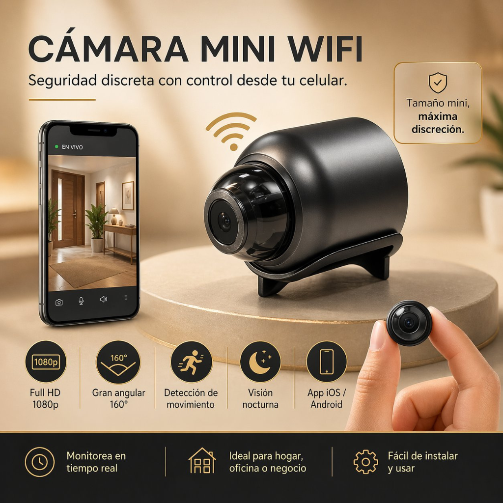 VisionGuard Pro X5™ Cámara Oculta WiFi- 👁️ Seguridad discreta con visión HD y monitoreo en tiempo realen