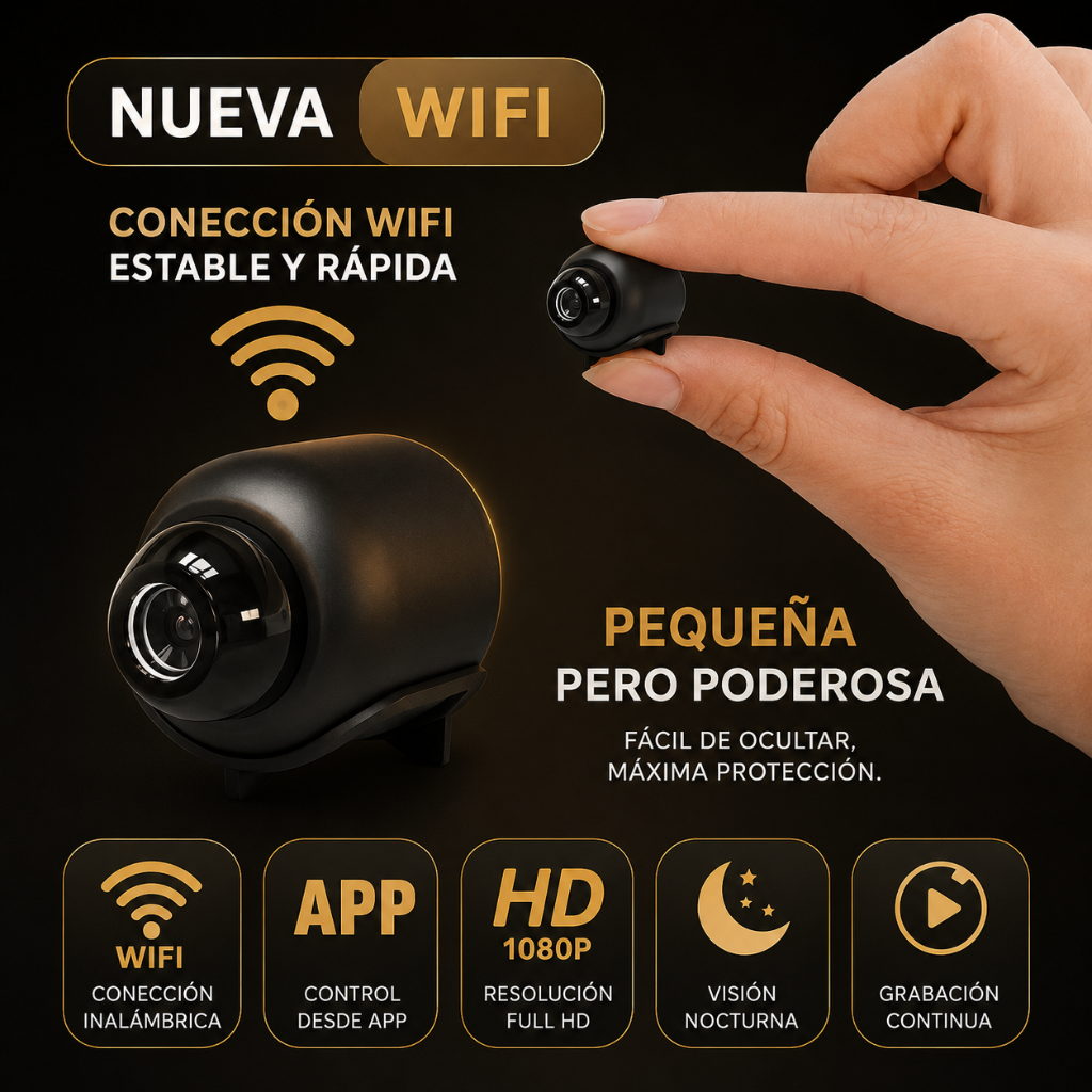 VisionGuard Pro X5™ Cámara Oculta WiFi- 👁️ Seguridad discreta con visión HD y monitoreo en tiempo realen