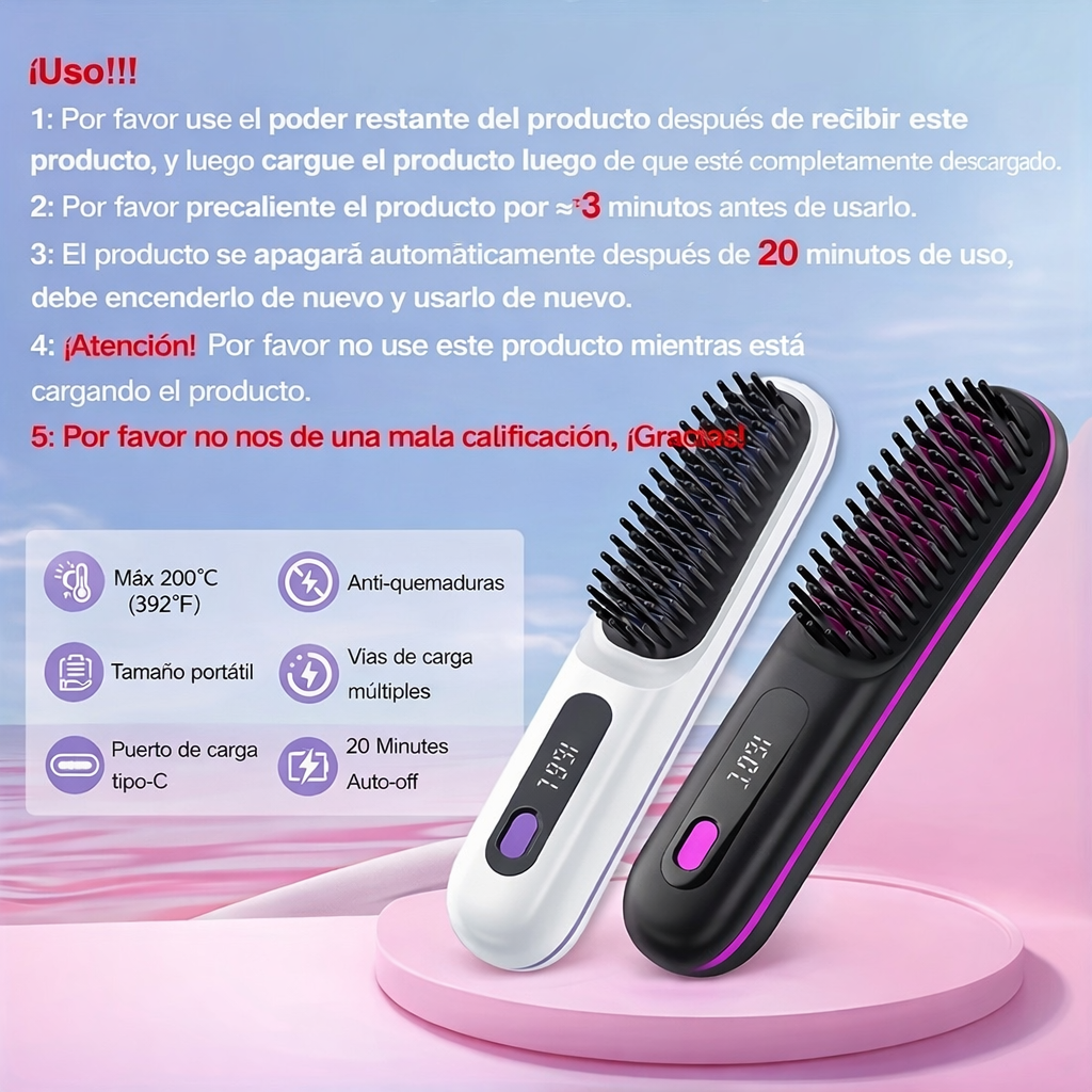 Maud Cepillo Alisador Portátil 3 en 1