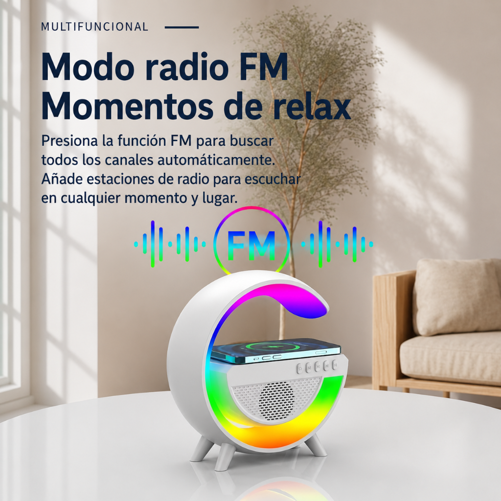 GlowMusic Max™ — Luz Inteligente Bluetooth 4 en 1 -  ✨ Ilumina, relájate y disfruta tu música favorita en un solo dispositivo