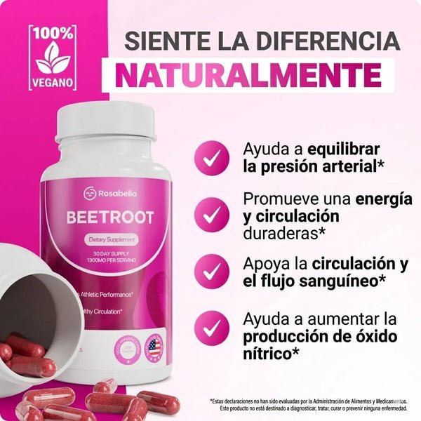 Rosabella Beetroot™ Cápsulas de Remolacha para favorecer la circulación y la vitalidad*