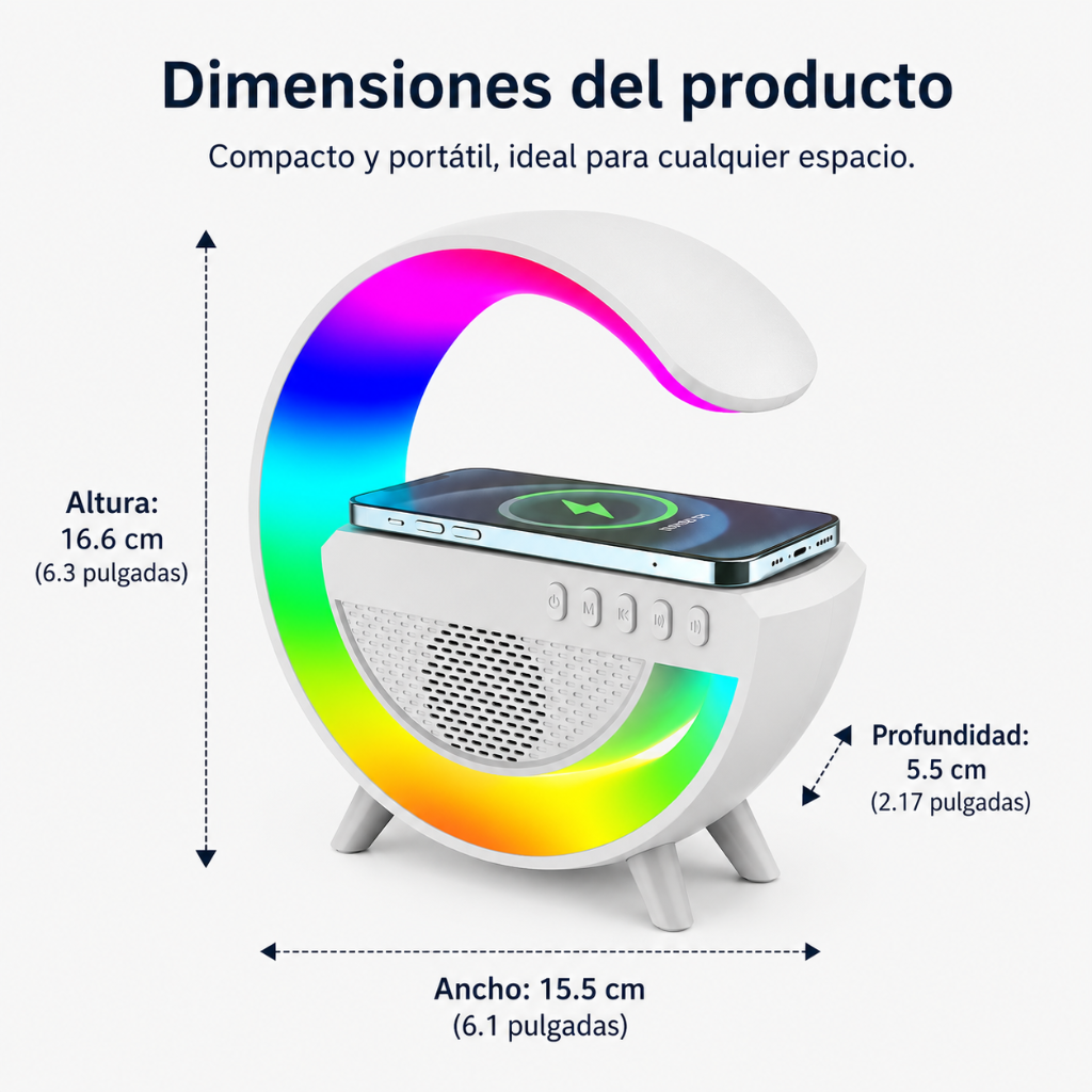 GlowMusic Max™ — Luz Inteligente Bluetooth 4 en 1 -  ✨ Ilumina, relájate y disfruta tu música favorita en un solo dispositivo