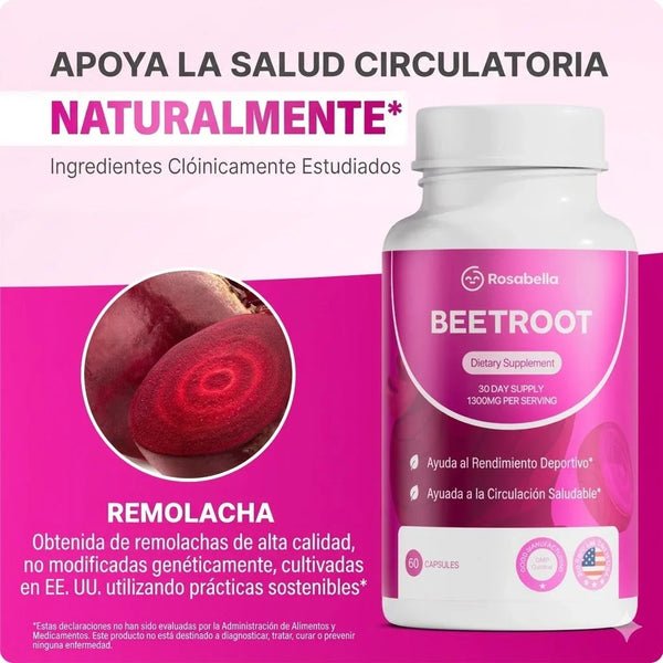 Rosabella Beetroot™ Cápsulas de Remolacha para favorecer la circulación y la vitalidad*